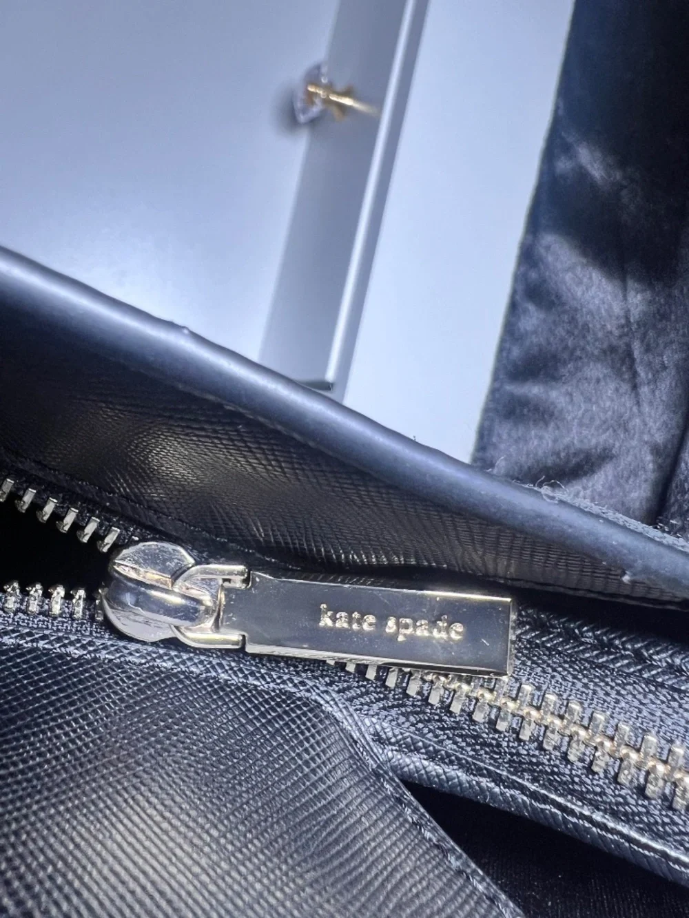 Kate Spade Holiday Edition Glimmer Large Black Glitter Tote Bag NWOT